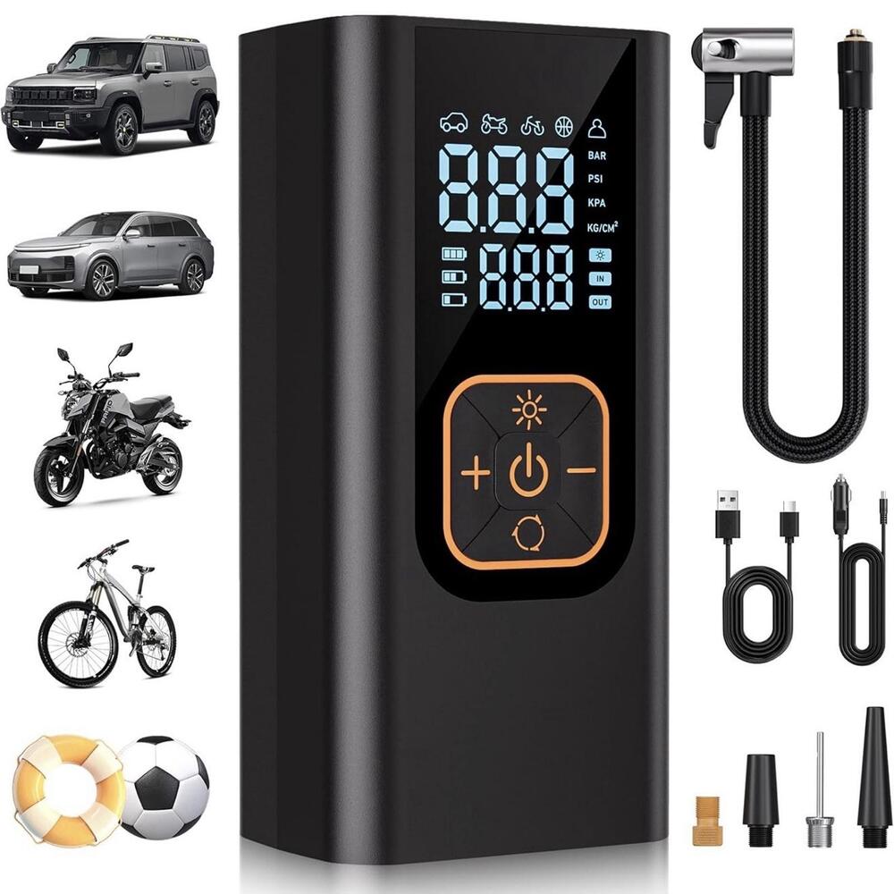 180PSI Tire Inflator Portable Air Compressor, Air Pump for Car Tires